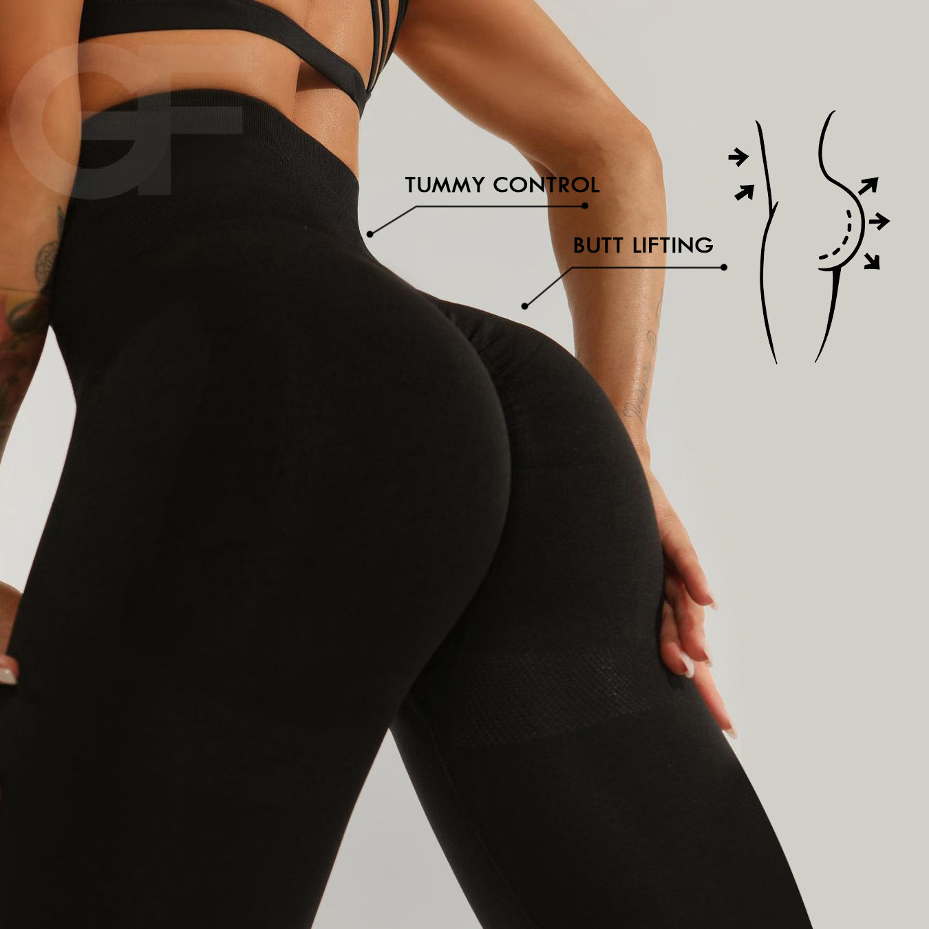 Buttery soft high waisted leggings with booty lift and squat proof design