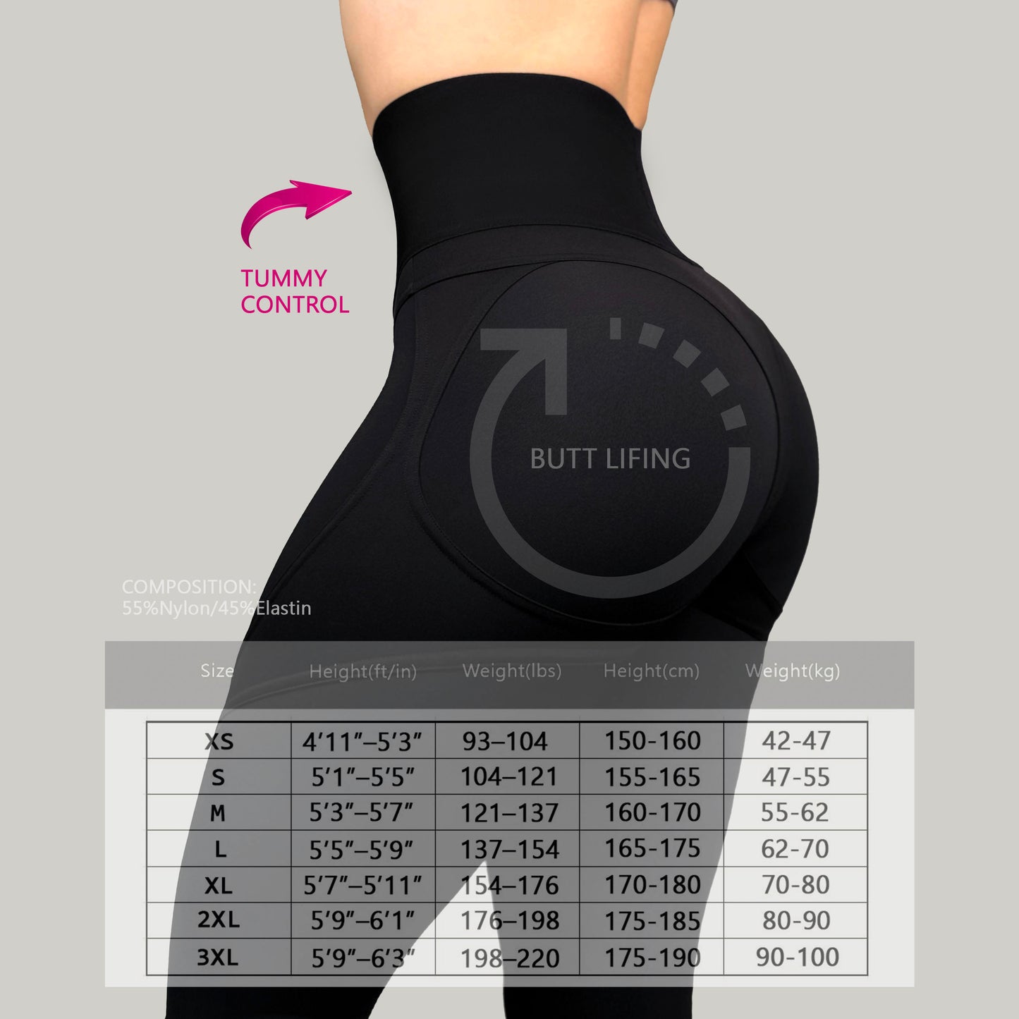 High-Waisted Contour Scrunch Leggings