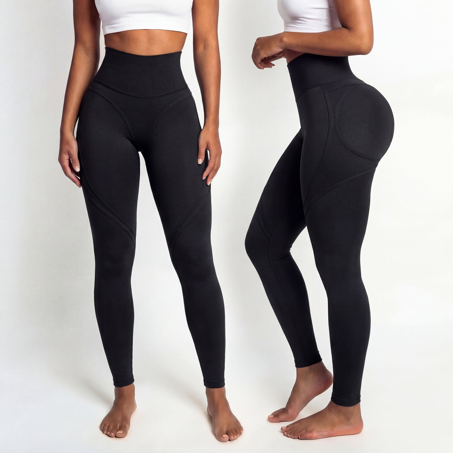 High-Waisted Contour Scrunch Leggings